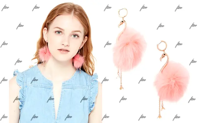 Kate Spade Flamingo Earrings Fur Pouf By The Pool Pretty Poms Strut Your Stuff