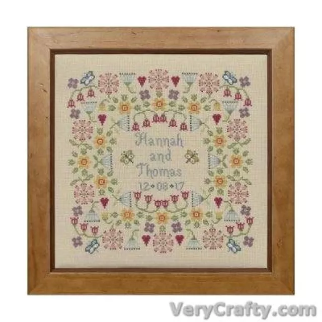 Historical Sampler Company - Flower Wedding Sampler Counted Cross Stitch Kit