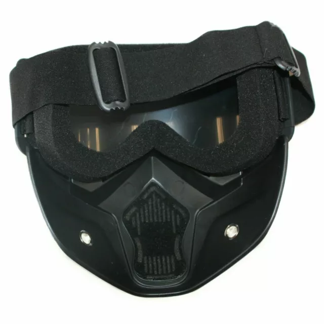 Full Face Paintball Airsoft Mask Motorcycle Goggle Tactical Detachable Face Mask 3