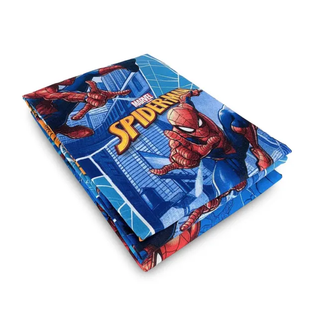 Ensemble Literie Lit Simple 180x270 + Taie D'Oreiller Officiel Marvel Spiderman