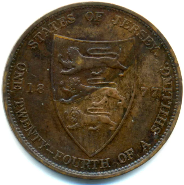 GB-Jersey, Victoria, 1/24 Shilling 1877 H