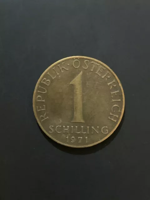 1971 Austria 1 Schilling Coin - SCARCE - FREE P&P