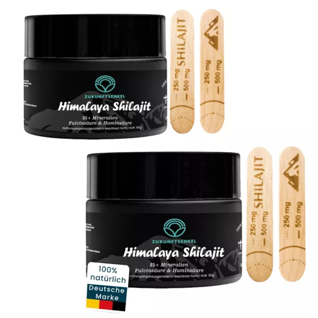 2er- Set Shilajit 2x 50g Fulvinsäure Immunsystem Harz Energie Vegan Pflanzlich