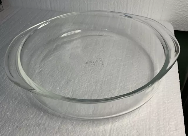 Vintage Pyrex Glass #221 8-1/4 Inch Clear Deep Dish Pie Plate