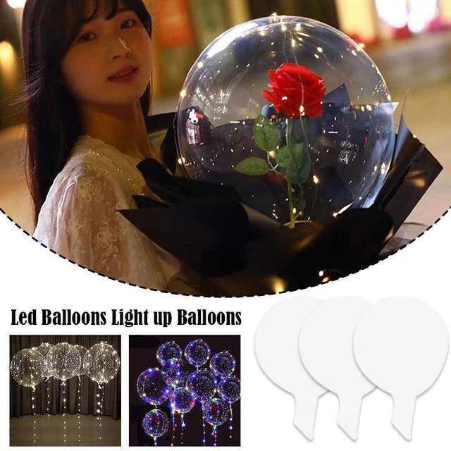 Ballons Bobo LED Transparents Lumineux - Lot De 10/20/30/50, Pour Fêtes Et Décorations