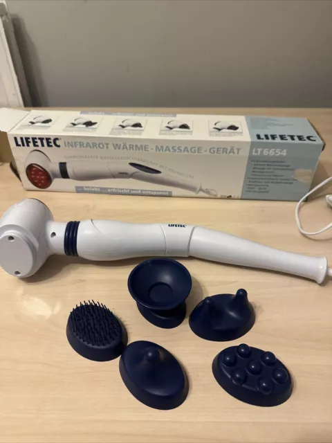 Lifetec LT6654 Infrarot Wärme - Massage - Gerät mit 5 verschiedenen Aufsätzen