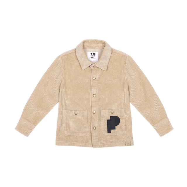 Kids Unisex Corduroy Work Shirt/Jacket & Jogger Set l Beige Size 10