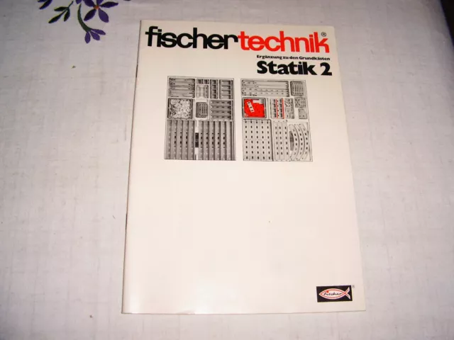 Fischertechnik Bauanleitungen/Prospekte, Statikkasten STATIK 2, TOP