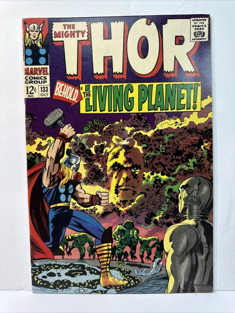 The Mighty Thor #133 1966 Marvel Comics 1st Full Appearance Of Ego VF- 7.5
