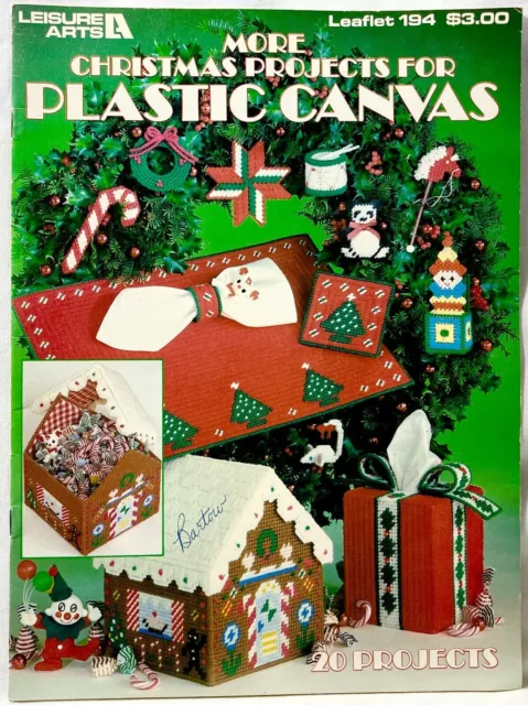 1981 Leisure Arts More Christmas Projects Plastic Canvas 194 Pattern Book 12200