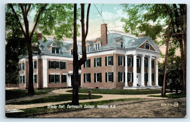 Postcard Crosby Hall, Dartmouth College, Hanover NH I184