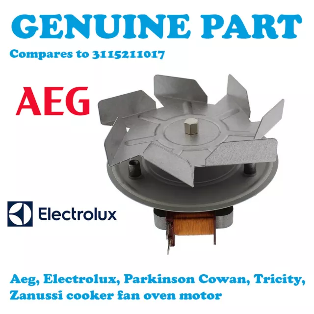 GENUINE Electrolux Zanussi AEG Oven Fan Motor & Blade Part No 3115211017