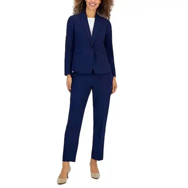 NWT Le Suit Women's Crepe One-Button Pantsuit Size 6
