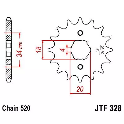 8759 - Piñon ataque transmision delantero compatible con HONDA XL 200 R (MD06) 2