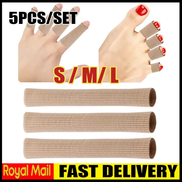 5X Silicone Tube Toe Gel Protectors Soft Cushion Pad Finger Foot Pain Relief New