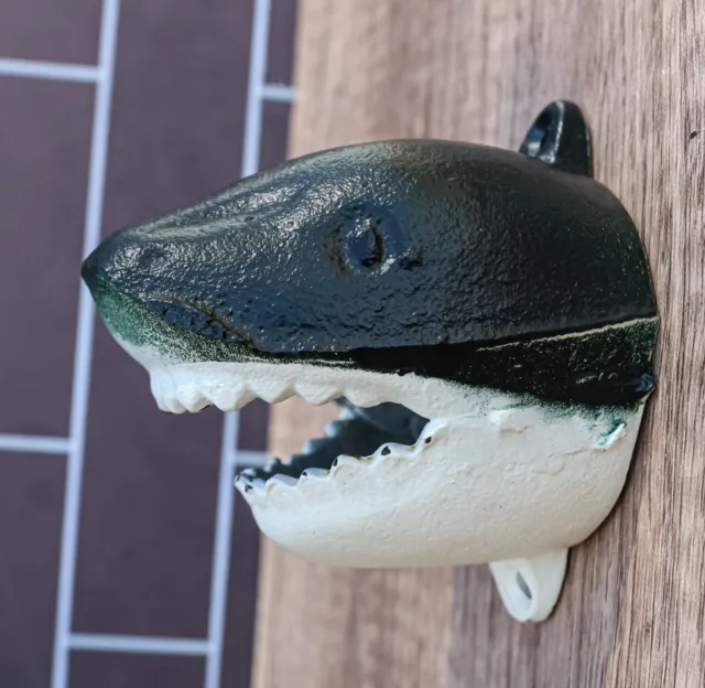Cast Iron Nautical Marine Great White Shark Meg Fish Wall Decorative Accent
