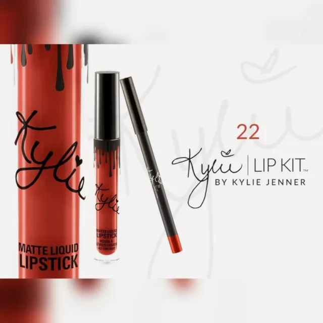 Kylie Jenner 22 lip kit, Matte Liquid lipstick and lip Liner