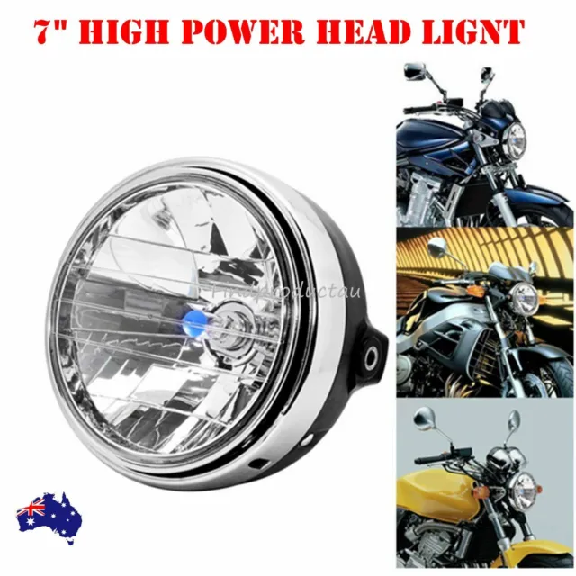 7" motorcycle high low beam head light Harley chopper cruiser bobber custom 35w