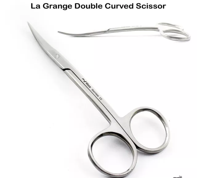 Machine Embroidery Scissor Double Curved Sharp 11cm Stainless Steel CE