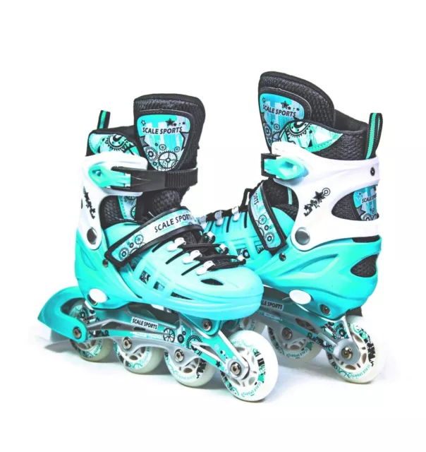 Inline Skates  Adjustable  Roller Blades for Boys and Girls, Size Small 12-2 UK.