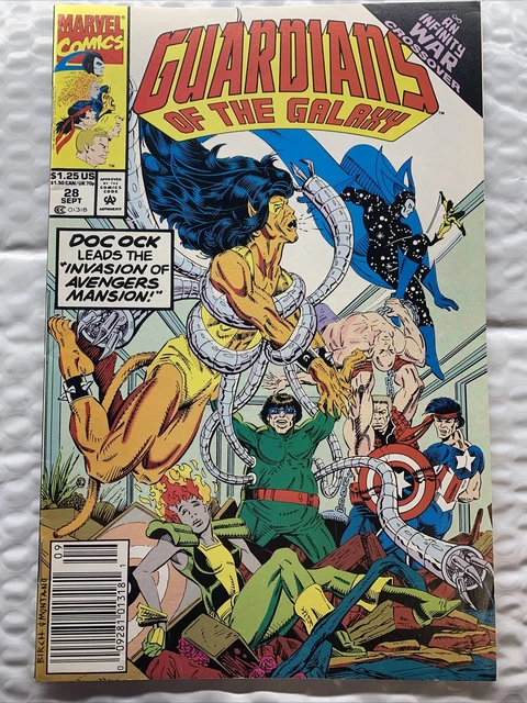 GUARDIANS OF THE GALAXY #28 MARVEL 1992 INFINITY WAR CROSSOVER Thanos Warlock