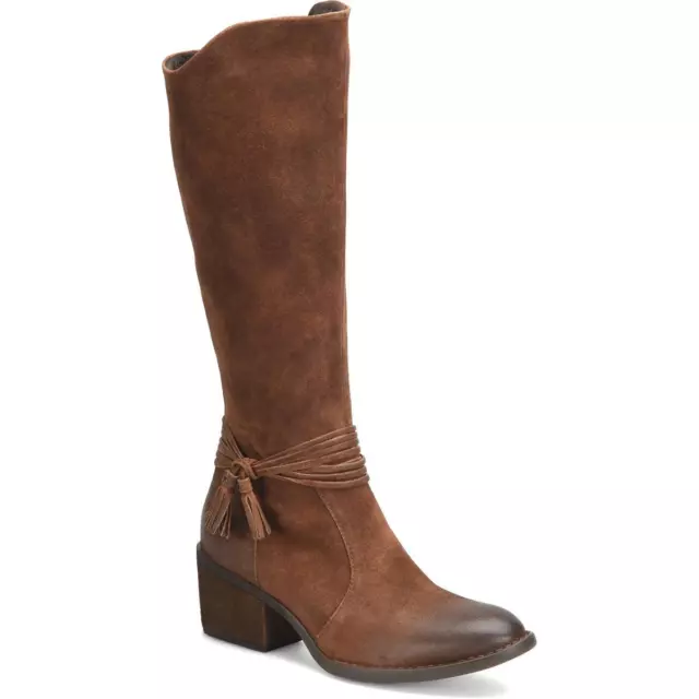 Born Womens Quinn Leather Round Toe Booties Mid-Calf Boots Shoes BHFO 0264