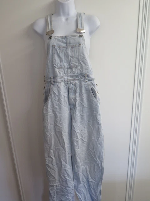VINTAGE Oversized Denim Dungarees Overalls Size M UK 10/12 Euro 38/40