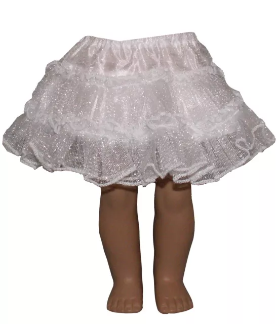 White Petticoat Crinoline Slip Underskirt Dress fits 18" American Girl Size Doll
