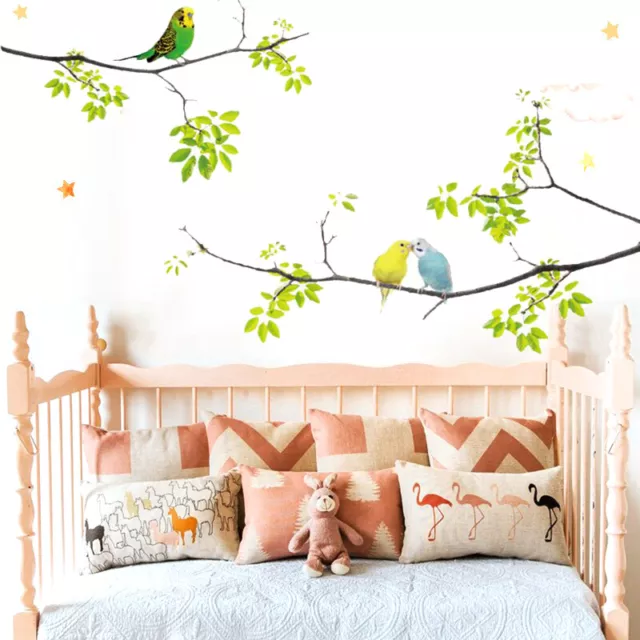 Vivid Wall Decals Birds on Tree Peel and Stick Fresh Removable Wall Sticke*wf