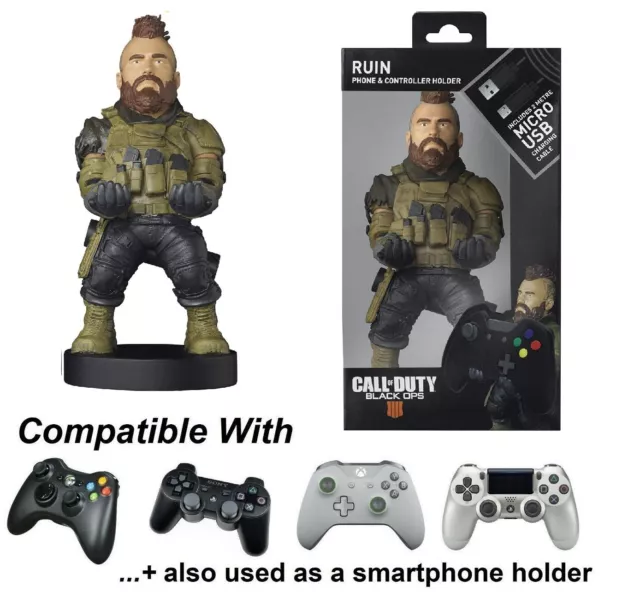Exquisite Gaming: Call Of Duty: Ghost Warzone - Original Mobile Phone &  Gaming Controller Holder, Device Stand, Cable Guys, COD Licensed Figure