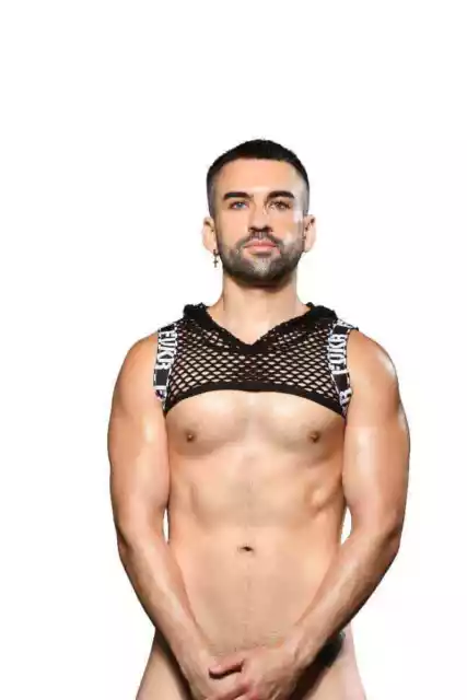 Andrew Christian FUKR Felpa con cappuccio tagliata a rete 2