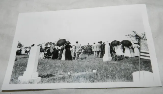 Vintage 1913 Photo of Kenesaw, NE Cemetary on Memorial Day