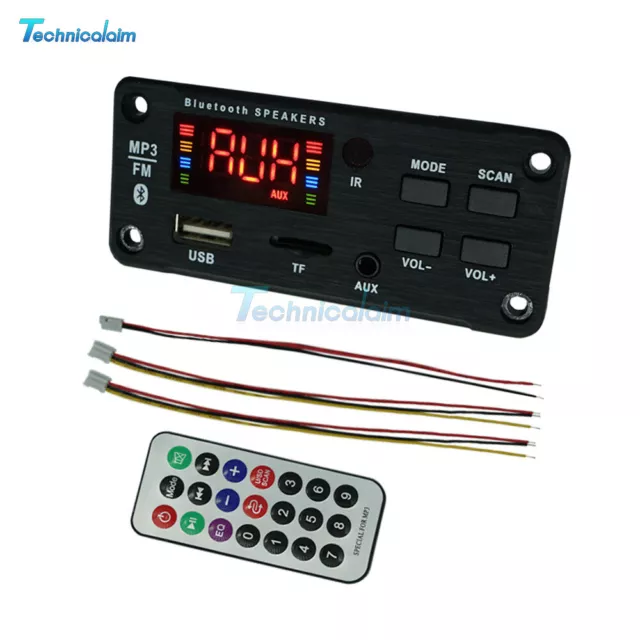 25W*2 Amplifier MP3 Player Decoder Board 12V Bluetooth5.0 Car FM Radio Module