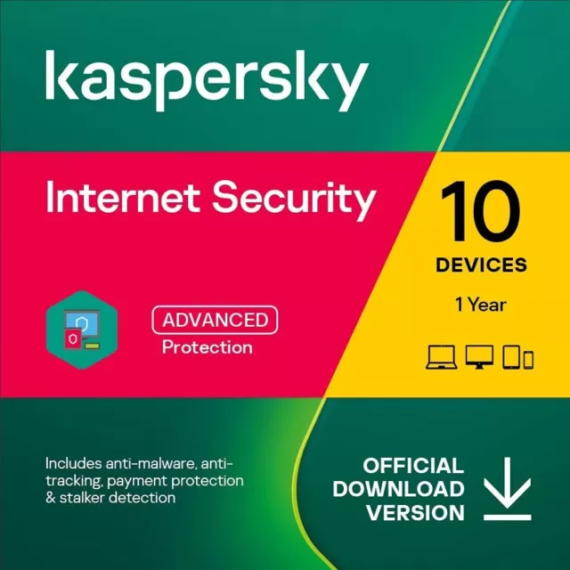 Kaspersky Internet Security 2024 10 Device 1 Year Pc Mac Same Day Email Uk Only