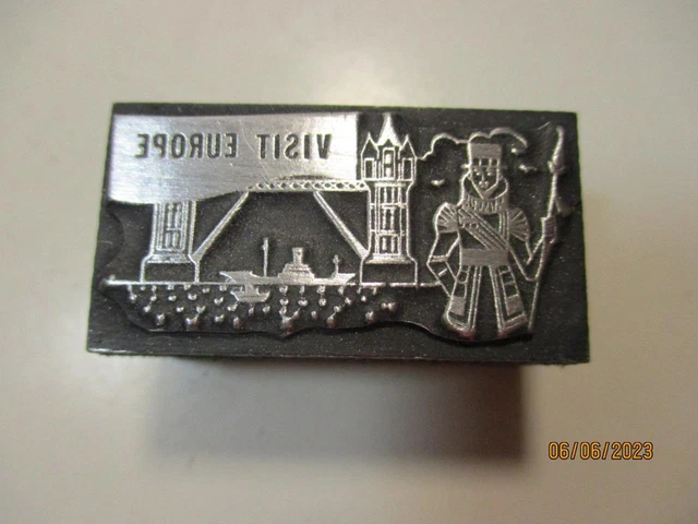 Printing Letterpress Printers Type Block Visit Europe London Bridge Print Cut