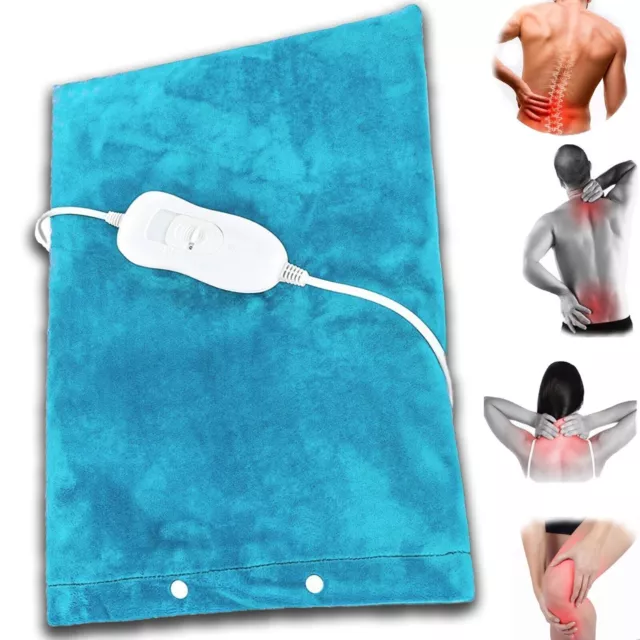 🔥Therapeutic Electric Heat Pad Soothing Muscle Tension Back Neck Pain Relief UK