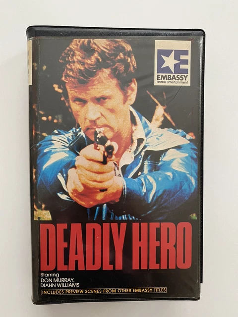 DEADLY HERO [VHS] Embassy Home Video Big Box Ex-Rental Tape Action ...