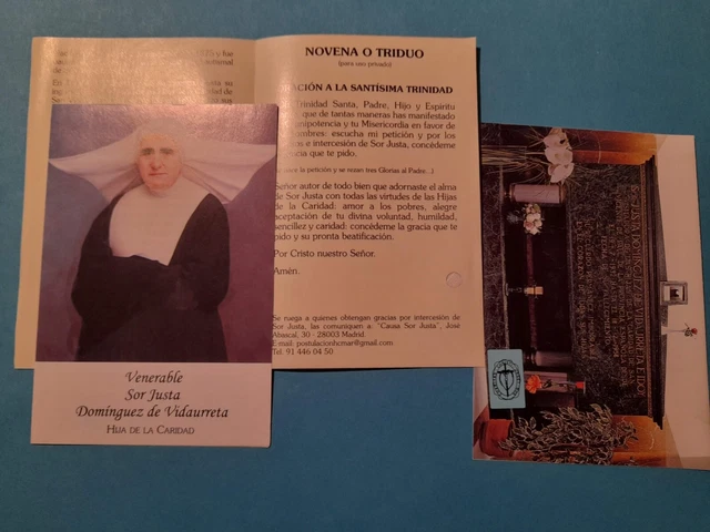 Reliquia Venerable Sor Justa Domínguez de Vidaurreta