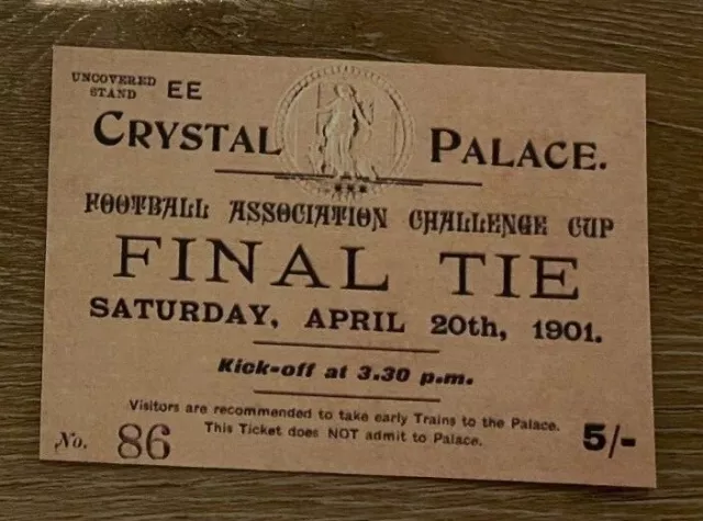 1901 Fac Final -  Tottenham Hotspur V Sheffield United - Replica Match Ticket