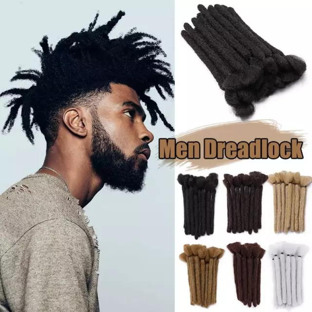 Handmade Dreadlocks Extension Full Head Crochet Dreads Soft As Real Hair  For Men