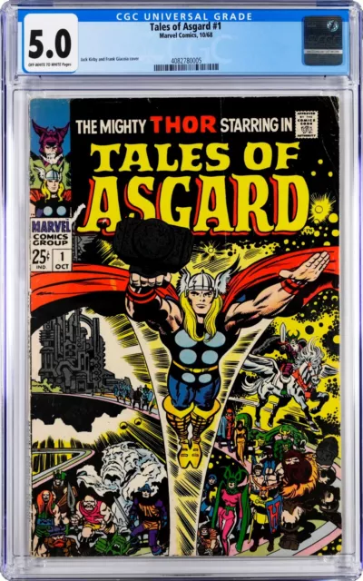 Tales of Asgard #1 CGC 5.0 (Oct 1968, Marvel) Jack Kirby cover, Mighty Thor app.