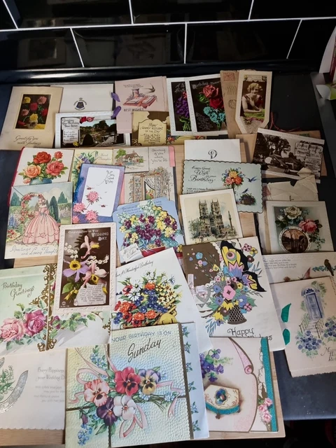 Vintage Greetings Cards nice condition used some  envelopes