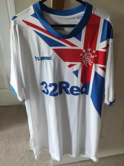 Glasgow Rangers FC 2018/2019 Union Jack What If Away Shirt, Size Medium