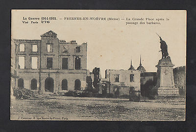 FRESNES-en-WOEVRE (55) MONUMENT & BOULANGERIE-PATISSERIE détruits en 1915
