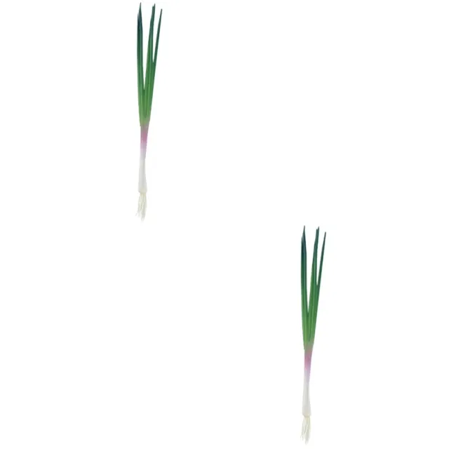 2pcs Artificial Vegetable Artificial Green Onion Fake Simulation Scallions