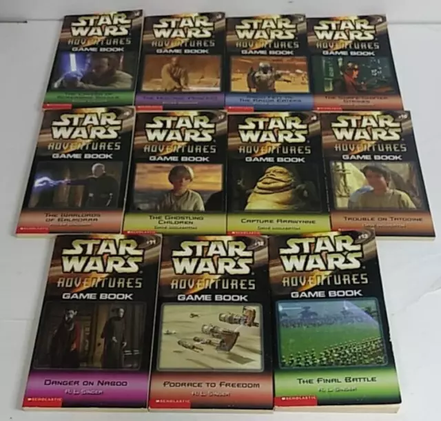 Star Wars Adventures Game Books Lot Of 11 Scholastic -RARE VTG- Choose Your Own