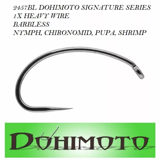 50) 2457BL (1X Heavy Wire) #18 #16 #14 #12 #10 dohimoto signature fly hooks  $3.00 - PicClick