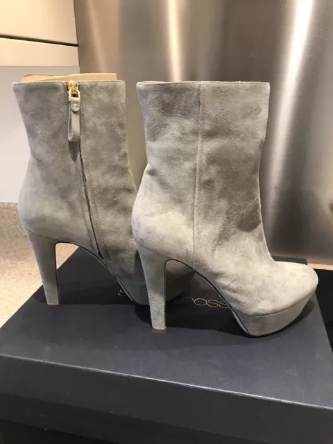 Sergio Rossi Grey Suede Boots BNIB, 38.5 3