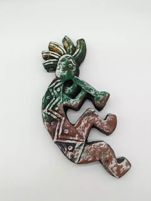 Vintage Kokopelli Musician Dancer Chalkware Plaster Wall Plaque Hanging