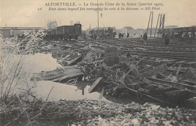 Cpa 94 Alfortville La Gde Crue De La Seine State In Which La Voi Was Found